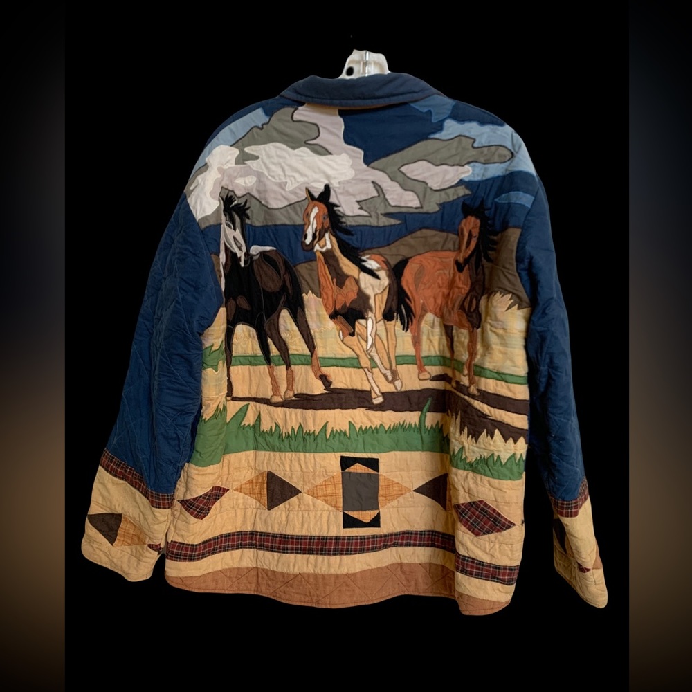Patch Magic Quilted Horse Equestrian Jacket Coat